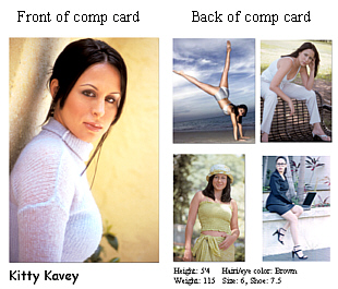 Kitania Kavey modeling composite card sample.